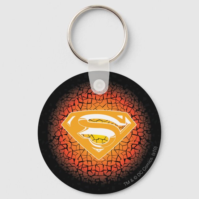 Superman Stylized | Crackle Logo Keychain (Front)