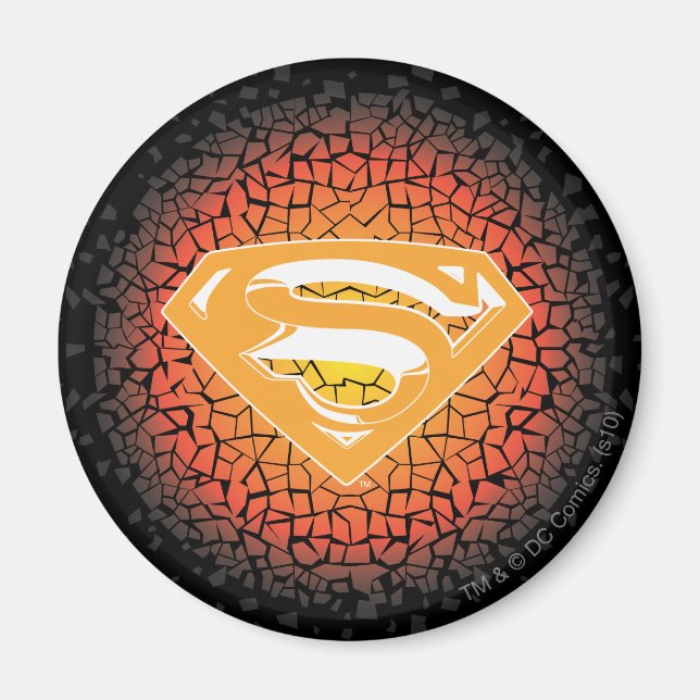Superman Stylized | Crackle Logo Magnet (Front)