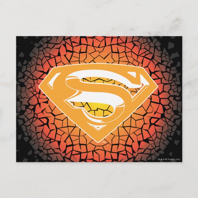 Superman Stylized | Crackle Logo Postcard (Front)