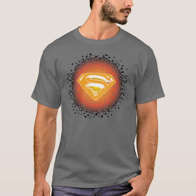 Superman Stylized | Crackle Logo T-Shirt (Front)