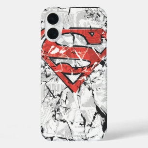 Superman Stylized   Crumpled Comic Logo iPhone 16 Plus Case