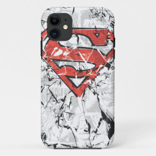 Superman Stylized Crumpled Comic Logo iPhone 11 Case