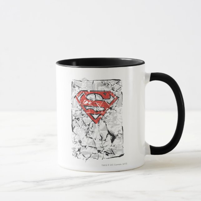 Superman Stylized | Crumpled Comic Logo Mug (Right)