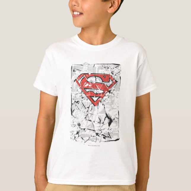 Superman Stylized | Crumpled Comic Logo T-Shirt (Front)
