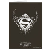Superman Stylized | Dark Brown Background Logo (Front)
