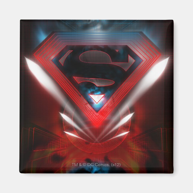 Superman Stylized | Futuristic Logo Magnet (Front)