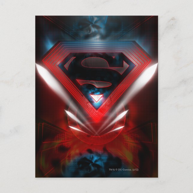 Superman Stylized | Futuristic Logo Postcard (Front)