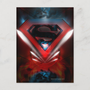 Superman Stylized Futuristic Logo Postcard