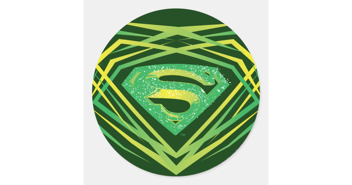 Superman Stylized Green Decorative Logo Classic Round Sticker Zazzle Com Check out our pink superman shirt selection for the very best in unique or custom, handmade pieces from our shops. zazzle