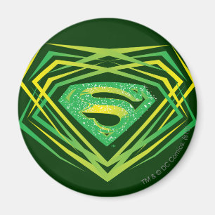 Superman Stylized   Green Decorative Logo Magnet