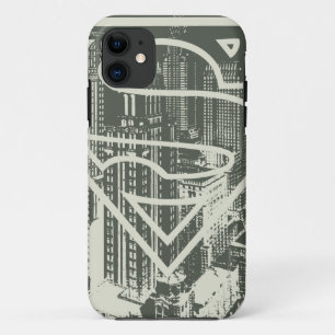 Superman Stylized   Green Metropolis Logo iPhone 11 Case