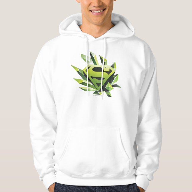 Superman Stylized | Green Shield Logo Hoodie (Front)