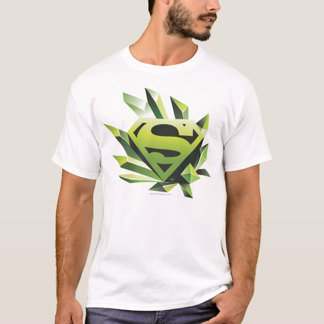 Superman Stylized | Green Shield Logo T-Shirt (Front)