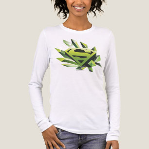 Superman Stylized Green Shield Logo Tri-Blend Shirt