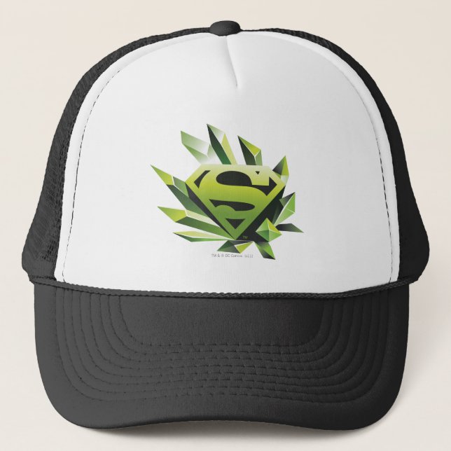 Superman Stylized | Green Shield Logo Trucker Hat (Front)
