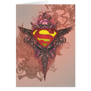 Superman Stylized   Grunge Design Logo Cards