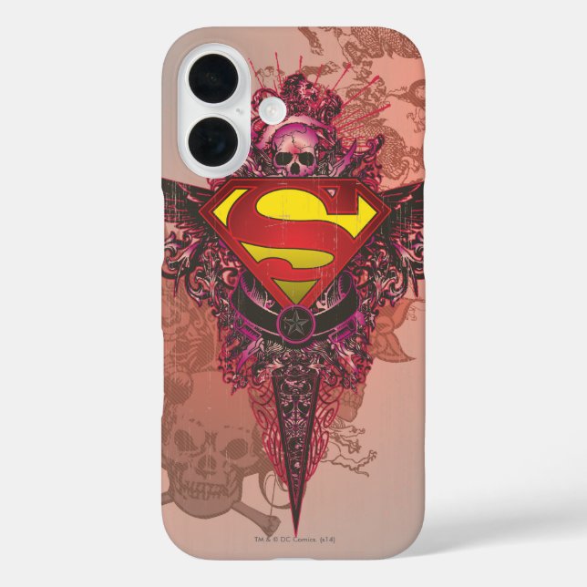 Superman Stylized | Grunge Design Logo Case-Mate iPhone Case (Back)