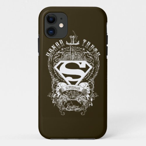 Superman Stylized  Honor Truth and Justice Logo iPhone 11 Case