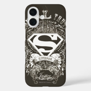 Superman Stylized   Honor, Truth and Justice Logo iPhone 16 Case
