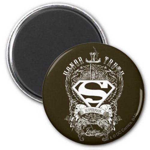 Superman Stylized  Honor Truth and Justice Logo Magnet