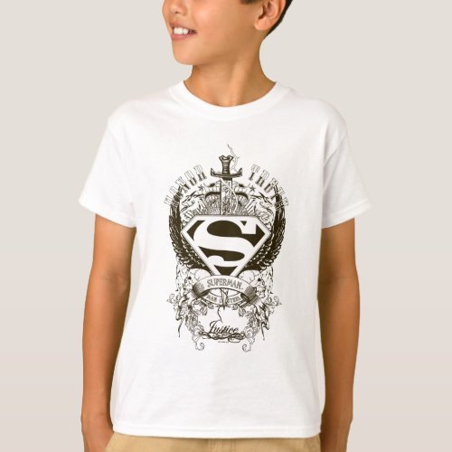 Superman Stylized  Honor Truth and Justice Logo T_Shirt