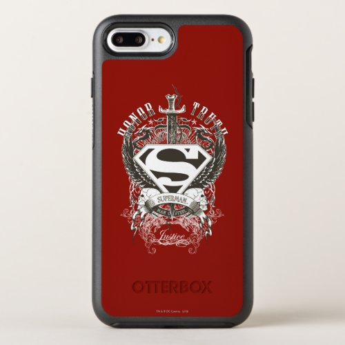 Superman Stylized  Honor Truth on White Logo 2 OtterBox Symmetry iPhone 8 Plus7 Plus Case