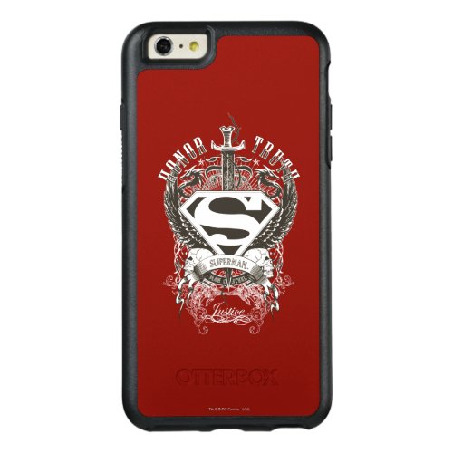 Superman Stylized  Honor Truth on White Logo 2 OtterBox iPhone 66s Plus Case