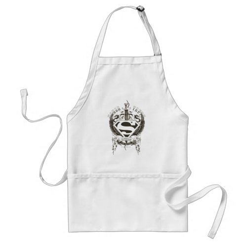 Superman Stylized  Honor Truth on White Logo Adult Apron