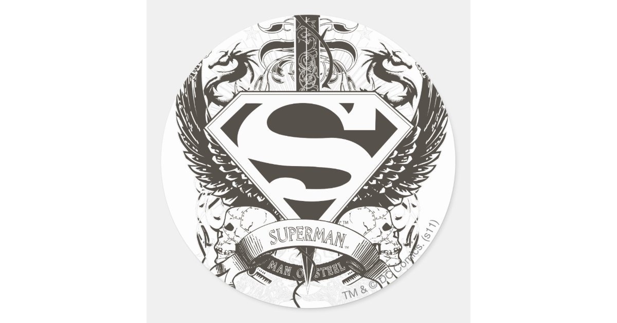 superman man of steel logo drawing