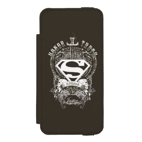 Superman Stylized  Honor Truth on White Logo Wallet Case For iPhone SE55s
