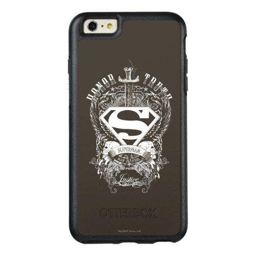 Superman Stylized  Honor Truth on White Logo OtterBox iPhone 66s Plus Case