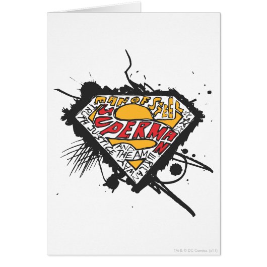 Superman Stylized | Logo with letters Logo Cards (Front)