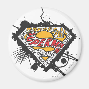 Superman Stylized   Logo with letters Logo Magnet