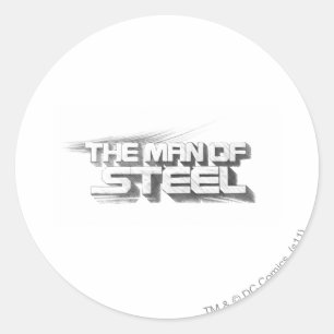 Superman Stylized   Man of Steel Drawing Logo Classic Round Sticker