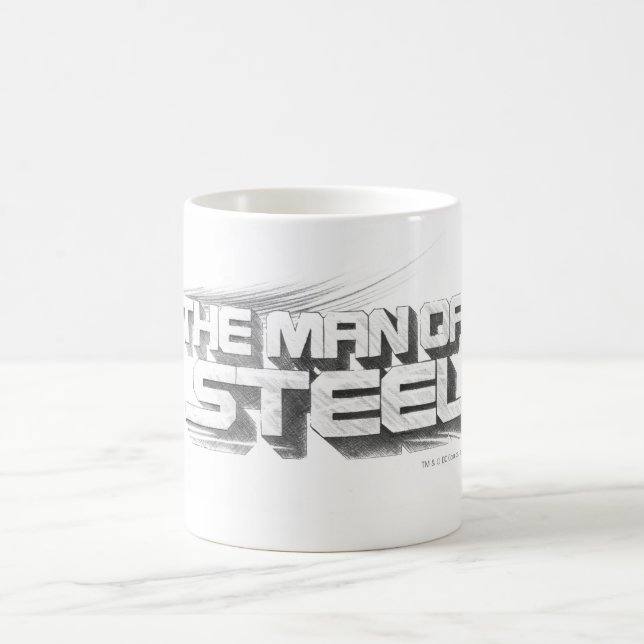 Superman Stylized | Man of Steel Drawing Logo Coffee Mug (Center)