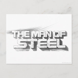 Superman Stylized Man of Steel Drawing Logo Postcard