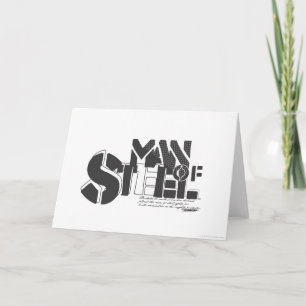 Superman Stylized Man Of Steel Letters Logo Card