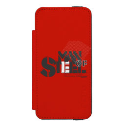 Superman Stylized | Man Of Steel Letters Logo iPhone SE/5/5s Wallet Case