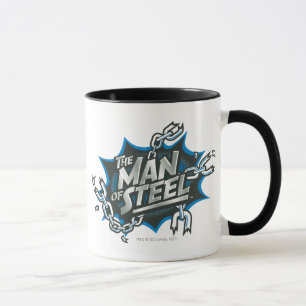 Superman Stylized Man of Steel Splash Logo Mug