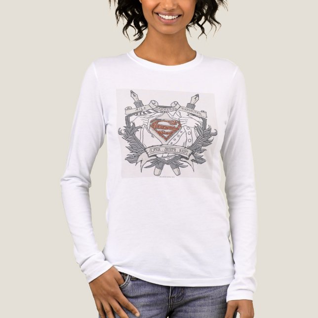 Superman Stylized | Mild Mannered Reporter Logo Tri-Blend Shirt (Front)