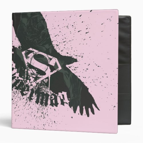 Superman Stylized  Pink with Bird Logo Binder