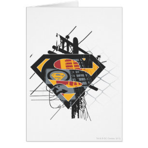 Superman Stylized   Powerlines Logo Cards