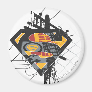 Superman Stylized   Powerlines Logo Magnet