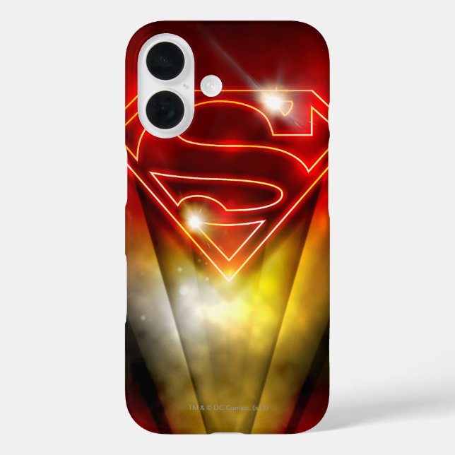Superman Stylized | Shiny Red Outline Logo Case-Mate iPhone Case (Back)