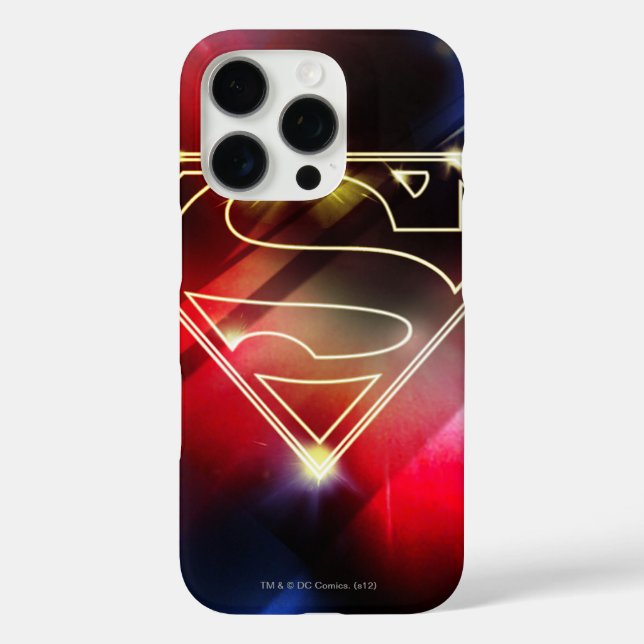 Superman Stylized | Shiny Yellow Outline Logo Case-Mate iPhone Case (Back)