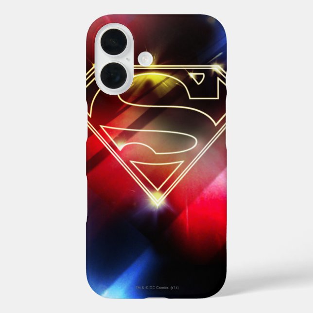 Superman Stylized | Shiny Yellow Outline Logo Case-Mate iPhone Case (Back)