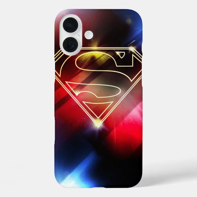 Superman Stylized | Shiny Yellow Outline Logo Case-Mate iPhone Case (Back)