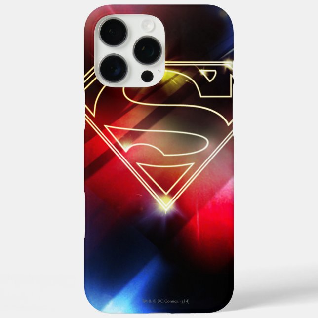 Superman Stylized | Shiny Yellow Outline Logo Case-Mate iPhone Case (Back)