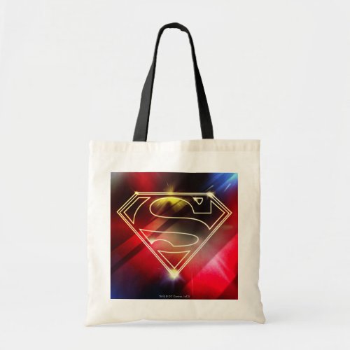 Superman Stylized  Shiny Yellow Outline Logo Tote Bag