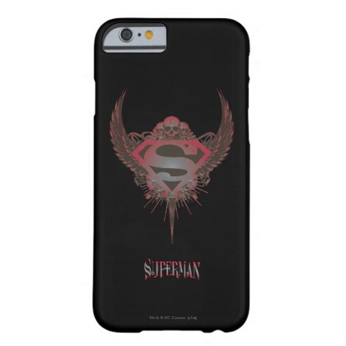 Superman Stylized  Skull and Wings Logo Barely There iPhone 6 Case